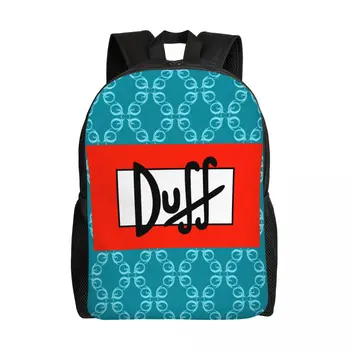 Рюкзак Duff Beer для мужчин и женщин, водонепроницаемая школьная сумка для колледжа, сумка для книг с принтом
