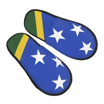 Женские мужские тапочки с флагом Соломоновых Островов, Пушистые зимние теплые тапочки, домашние тапочки