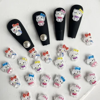 20шт, украшение для ногтей Kawaii Sanrio, Аксессуары Hello Kittys, Милые наклейки из мультфильмов и аниме для девочек, подарок