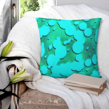 Квадратная наволочка Lily Bubble, наволочка из полиэстера, декоративная комфортная подушка на молнии для дома и автомобиля