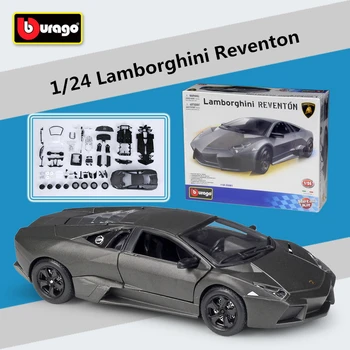 Bburago 1:24 Lamborghini Reventon Версия в сборе Модель спортивного автомобиля из сплава, отлитая под давлением Коллекция металлических игрушек-симуляторов, подарок для детей