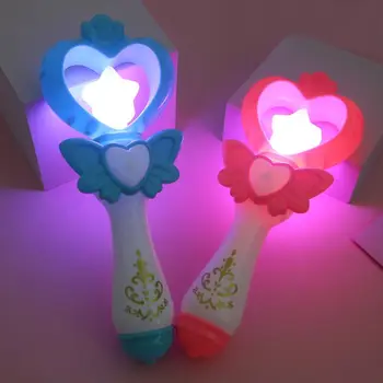 20-сантиметровая светящаяся игрушка-волшебная палочка, светодиодный ночник, Волшебная палочка, блестящая светящаяся палочка, креативная игрушка, подарки для детей, девочек