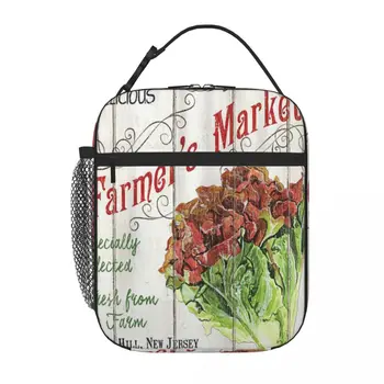 Organic Farm Market 3 Сумки-холодильника Debbie Dewitt для ланча, упакованный ланч, Кавайная сумка для ланча