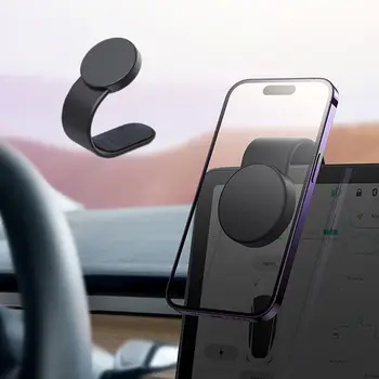 Универсальный Магнитный Автомобильный держатель для телефона, Подставка для мобильного телефона, Крепление для смартфона на стойке, Магнитный автомобильный держатель для телефона на присоске для Tesla