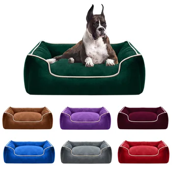 Новая большая кровать для собаки, утолщенный Теплый нескользящий коврик Four Seasons, Универсальный съемный питомник, диван для собак, зоотовары