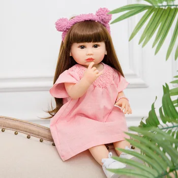 Реалистичная кукла-Реборн во все тело Силиконовая принцесса, наклеенные на силикон парики, новорожденные дети, Рождественские подарки-сюрпризы для детей