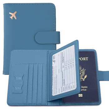 Обложка для паспорта из искусственной кожи для мужчин и женщин, держатель для паспорта для путешествий, чехол для кредитной карты, чехол для бумажника, защитный чехол для кошелька