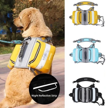 Сумка для переноски домашних собак большой емкости, тактический рюкзак для собак среднего размера, Разборная сумка для рюкзака, два кармана, сумка для закусок и игрушек.
