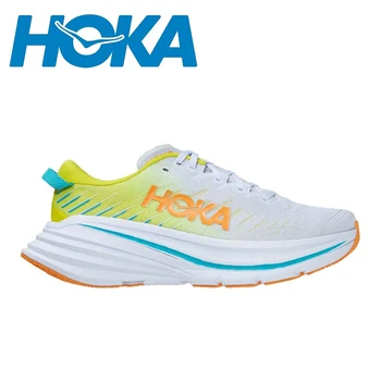 2023 Мужские и женские кроссовки HOKA Bondi X с логотипом Легкие теннисные туфли на эластичной платформе Уличные кроссовки для бега трусцой