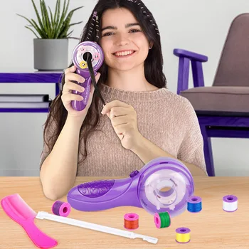 Электрическая Волшебная косичка для волос, артефакт для волос для девочек, детские игры в дом, Красочные игрушки, макияж