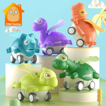 Детская машинка-динозавр, игрушечный автомобиль, мультяшные животные Монтессори, интерактивная гоночная игра, развивающая игрушка для раннего развития, подарки для детей