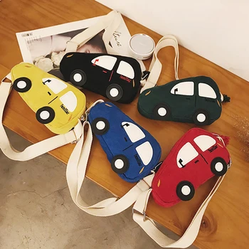 Мини-сумки-мессенджеры для мальчиков с мультяшным автомобилем, милая детская вельветовая сумочка на молнии, аксессуар для девочек, сумка через плечо, маленькая сумочка