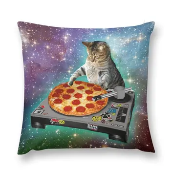 DJ CAT pizza Throw Pillow Наволочка Декоративные Подушки