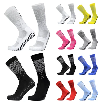 Новый стиль, Спортивные футбольные носки в виде сот, Мужские и Женские Треугольные Противоскользящие футбольные носки