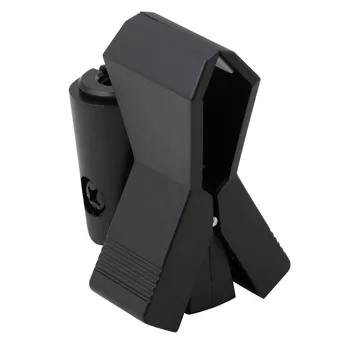 Гибкий микрофон Аксессуар для микрофонной подставки Пластиковый зажим Держатель черного цвета