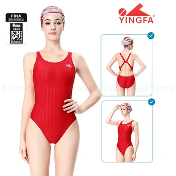 Высококачественный женский спортивный купальник, одобренный FINA, профессиональный водонепроницаемый, устойчивый к хлору, цельный купальник