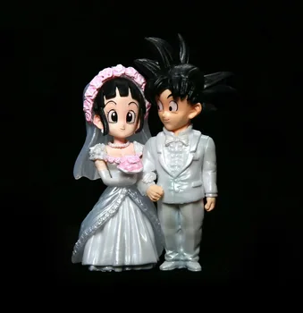 Милое аниме Dragon Ball Z DBZ Свадьба Сон Гоку и Чичи Версия. GK ПВХ фигурка Статуя Коллекционная модель Детские игрушки Куклы Подарки