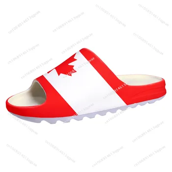 Канадский флаг, тапочки на мягкой подошве, Домашние сабо, Обувь для воды, Мужская, Женская, Подростковая, Ванная, Канада, Сандалии на дерьмовой подошве