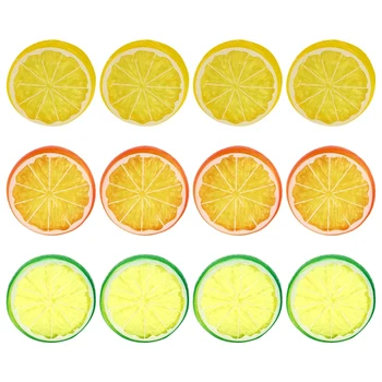 FBIL-Искусственные ломтики лимона, Искусственные фрукты, Мини-ломтики лимона, Пластиковая модель поддельных фруктов, Украшение для вечеринки