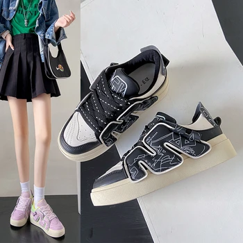 Женские Модные кроссовки для скейтбординга, прогулочные нескользящие кроссовки для бега, дышащие теннисные кроссовки для тренировок, дизайнерская обувь для студентов
