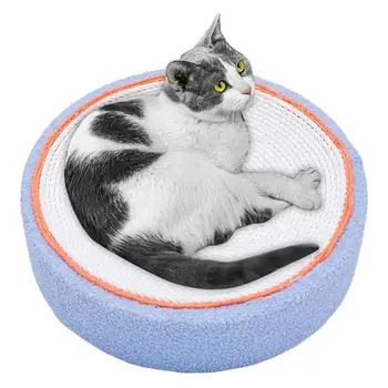 Когтеточка для кошек, круглая игрушка-скребок из кошачьего сизаля, Износостойкая И Защитная для мебели, коврик для кошек, Расслабляющий Отдых