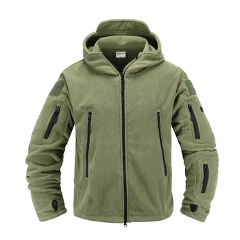 Тактическая флисовая куртка Военная форма Soft Shell Повседневная куртка с капюшоном Мужская Тепловая армейская одежда