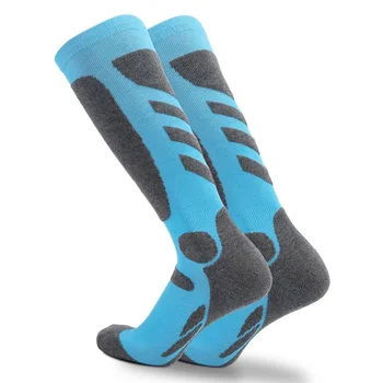 1 пара термоносков для мужчин и женщин, зимние длинные теплые компрессионные носки для лыжного туризма, сноубординга, скалолазания, спортивные носки, хлопковые носки