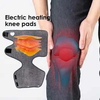 Наколенник с электрическим подогревом, массажер для воздушной прессотерапии, Инфракрасная терапия суставов ног, облегчение боли при артрите, Переносной полный массаж колена.