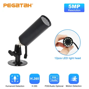 5-Мегапиксельная IP-камера Ultra HD Mini Peephole Micro Video Recorder 3,6 мм Объектив H.265 ONVIF Small Bullet Security Surveillance CCTV Camera