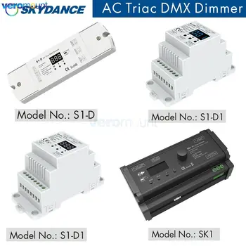 Skydance DMX512 Сигнал на 1/2 Канала DMX Цифровой Симисторный Диммер переменного тока 110V 220V с Фазовым отключением для Светодиодных Приводных Ламп Traic Dimmable