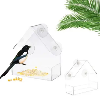 Прочная Полезная Настенная коробка для кормления птиц, Многоразовая кормушка для птиц, товары для домашних животных большой емкости