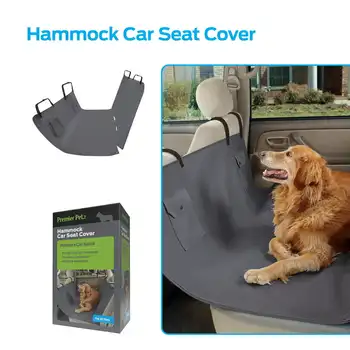 Чехол для сиденья-гамака - помогает обезопасить вашу собаку и защитить заднее сиденье автомобиля - Прочный дизайн, который можно стирать в машине, облегчает уборку.
