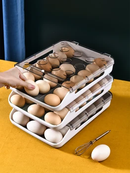 Коробка для хранения яиц для сохранения свежести в холодильнике, кухонная стойка для сортировки пищевых продуктов, выдвижной ящик