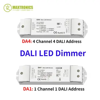 Новый светодиодный контроллер DC12-48V с постоянным напряжением 1/4 канала, светодиодный диммер DALI с постоянным напряжением DA1/4 выходом PMW, Диммер с многократным затемнением, защита от многократного затемнения