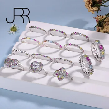 JRR Новое поступление, настоящие оригинальные кольца из стерлингового серебра 925 пробы сертифицированного качества для девочек, изысканные ювелирные изделия для женщин, бесплатная доставка