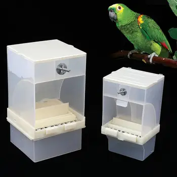 Автоматическая кормушка для птиц, Износостойкая Подвесная автоматическая кормушка для попугаев, Прозрачная пластиковая кормушка для домашних птиц, садовые принадлежности