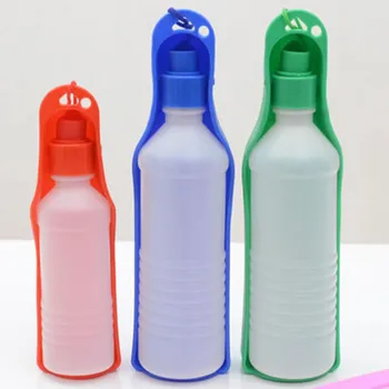 Складная Поилка для домашних животных 500 мл / 250 МЛ Поилка для домашних собак и кошек Поилка для домашних животных Пластиковая бутылка для воды Портативная бутылка для путешествий на открытом воздухе