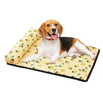 Коврик для собаки Охлаждающий Летний коврик для кошки Одеяло Диван Дышащая Кровать для домашних собак Моющаяся с подушкой Для маленьких Средних И крупных собак Автомобиль