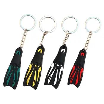 1 шт. Брелок для ключей в стиле мини-дайвинга разных цветов, серия ласт, брелок для ключей Flipper, подарок для дайверов