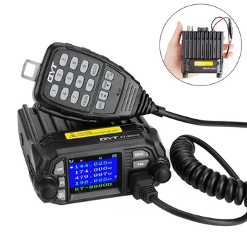 Мини-Мобильное Радио QYT KT-8900D Мощностью 25 Вт, Двухдиапазонный Четырехдиапазонный Дисплей, Двустороннее Радио VHF UHF, Мобильный Приемопередатчик, Радиостанция для автомобилей
