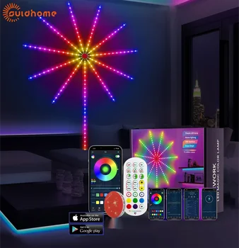 Светодиодная лента Smart Fireworks, меняющая цвет фонарей Dreamcolor с пультом дистанционного управления / приложением USB, синхронизация с музыкой для свадебной вечеринки