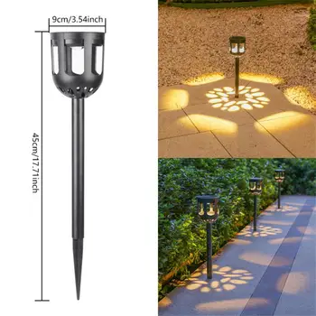 Светодиодная солнечная заземляющая лампа для газона, креативная форма Лапы, водонепроницаемое Декоративное освещение двора, парка, садовой лестницы.